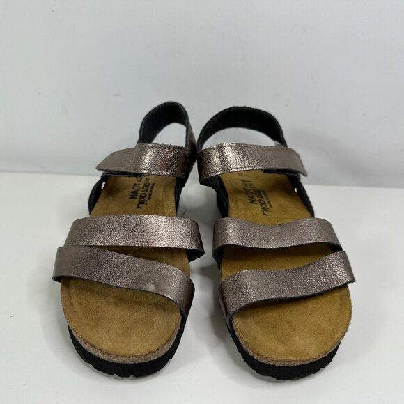 Naot Kayla Striped Sandal Pink / Gold Leather , Sz 38 / US 7 - Picture 7 of 15